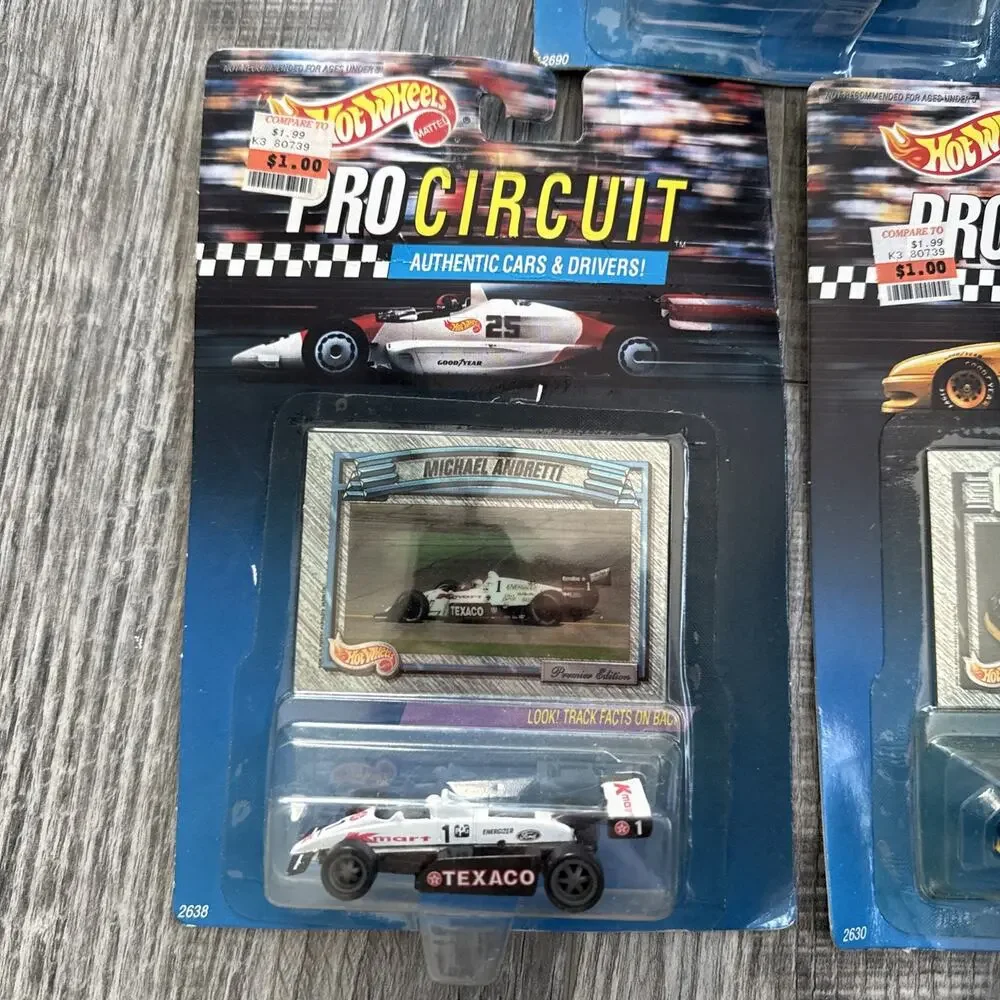 Lot 1992 Hot Wheels Pro Circuit Cars M. Martin R. Wallace M. Andretti B. Bodine